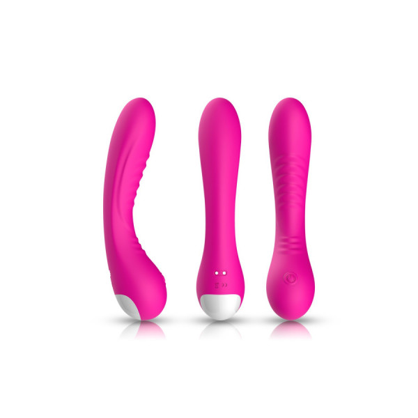 Vibromasseur courbé 9 modes de vibration rose 